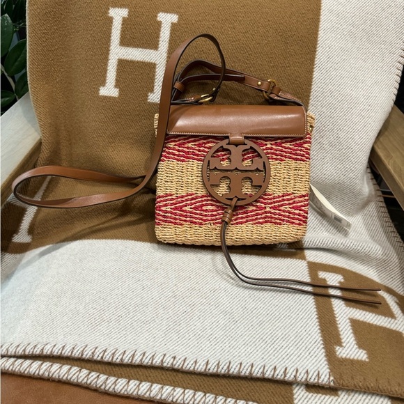 Tory Burch Red and Brown Leather Crossbody Bag - Picture 2 of 5